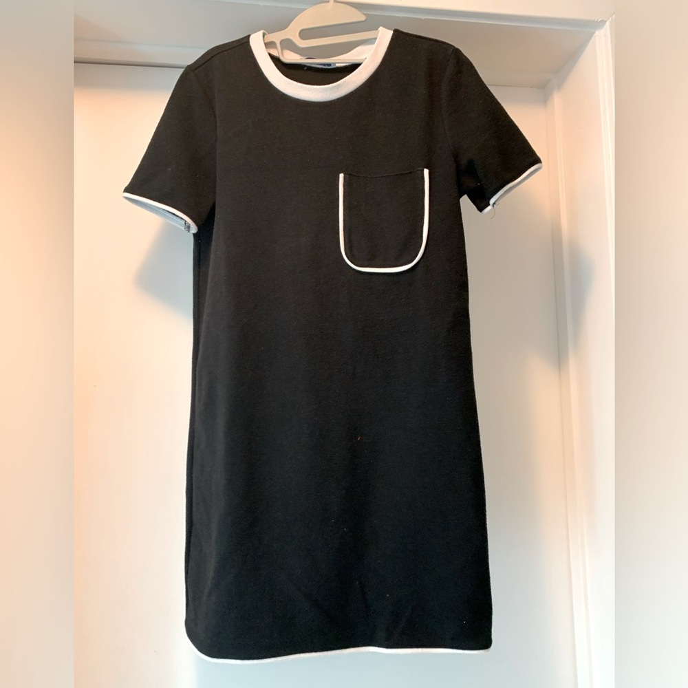 Zara black and white dress